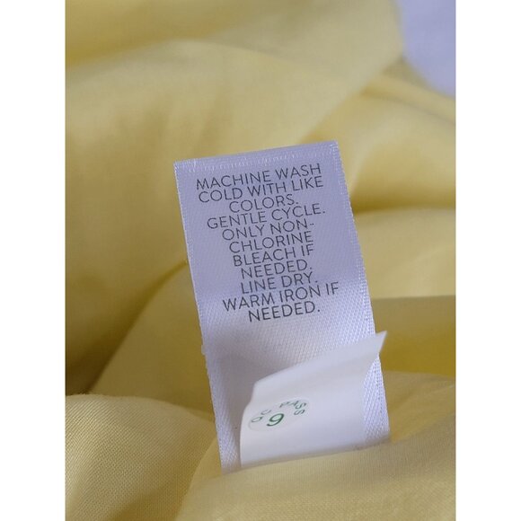 J. Jill Womens Pineapple Yellow Short Sleeve Tiered V-Neck Midi Dress Large New - Picture 5 of 9
